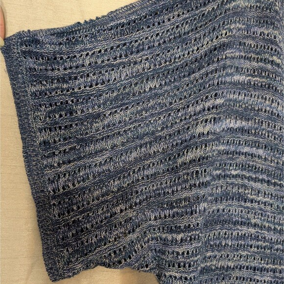 Faded Glory Blue Heather Lightweight Loose Knit Sweater Size 3X (22W-24W) Comfy - Picture 10 of 11